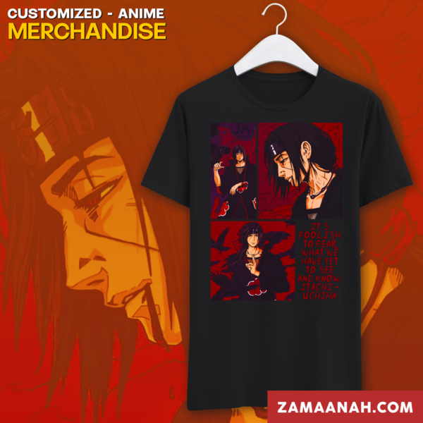 ITACHI ANIME BLACK TEE