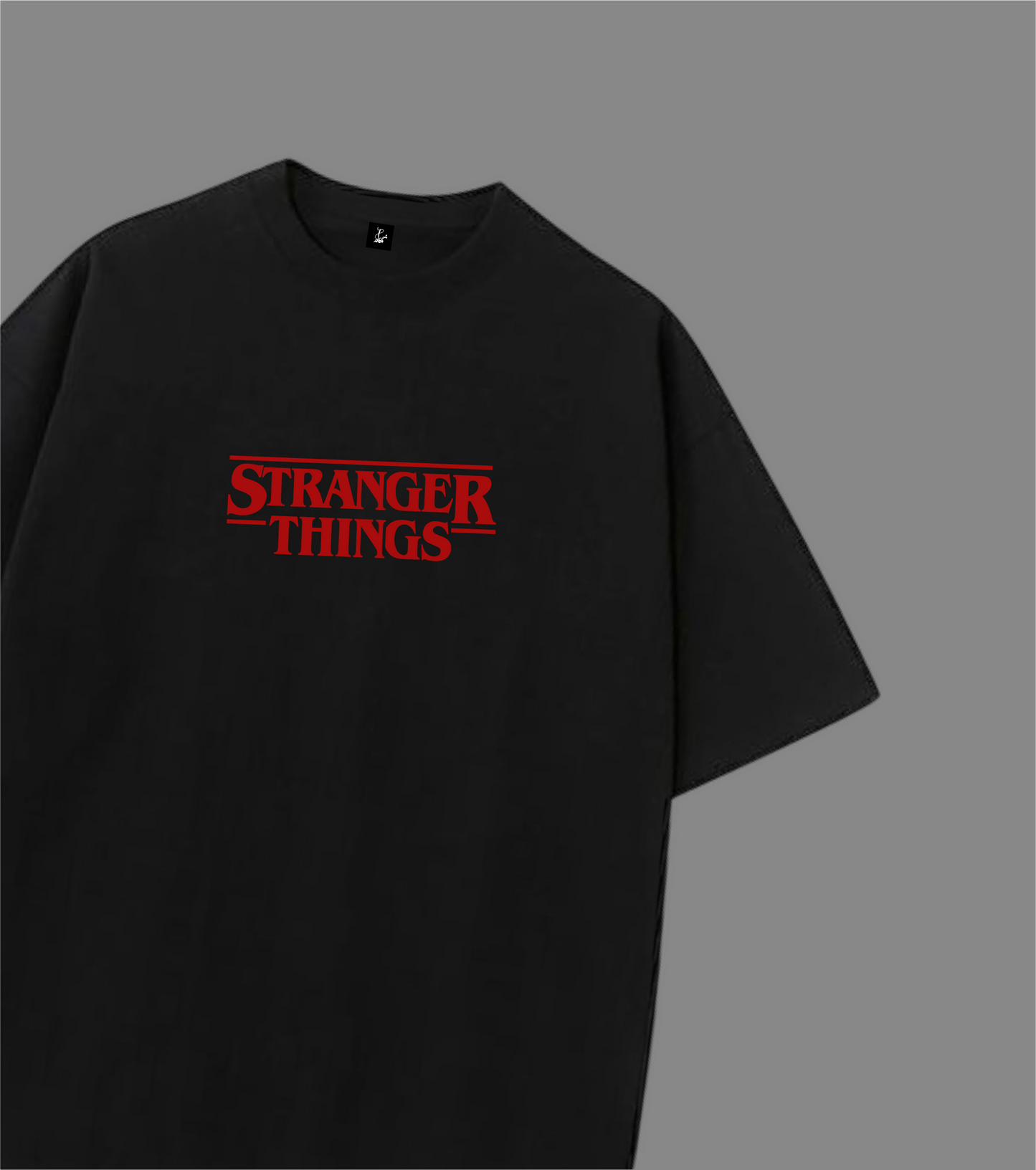 STRANGER THINGS OVERSIZED BLACK TEE