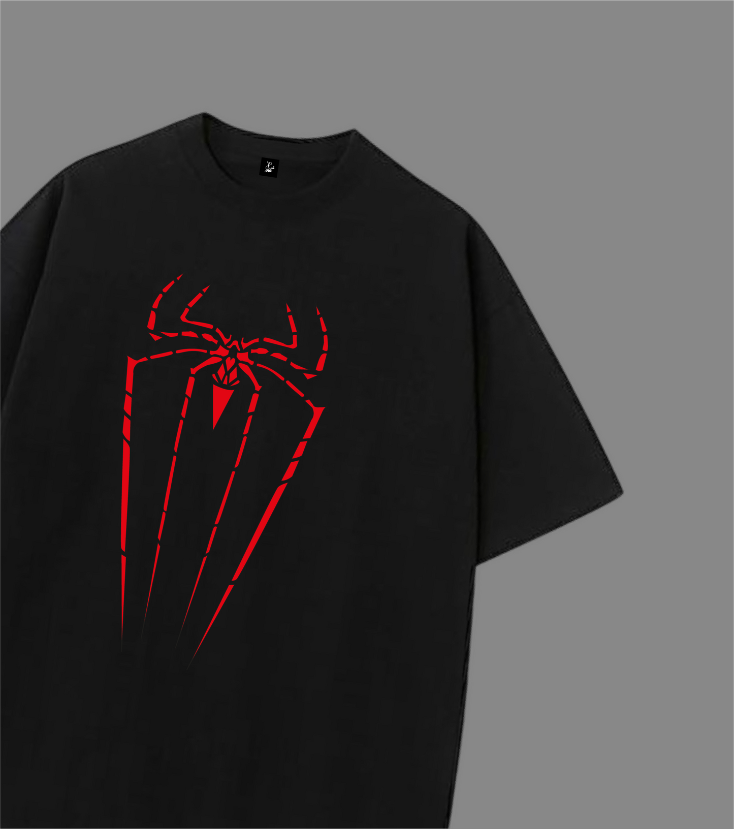 SPIDER MAN OVERSIZED BLACK T-SHIRT