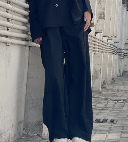 PREMIUM BLACK Button Down CO-ORDS SET