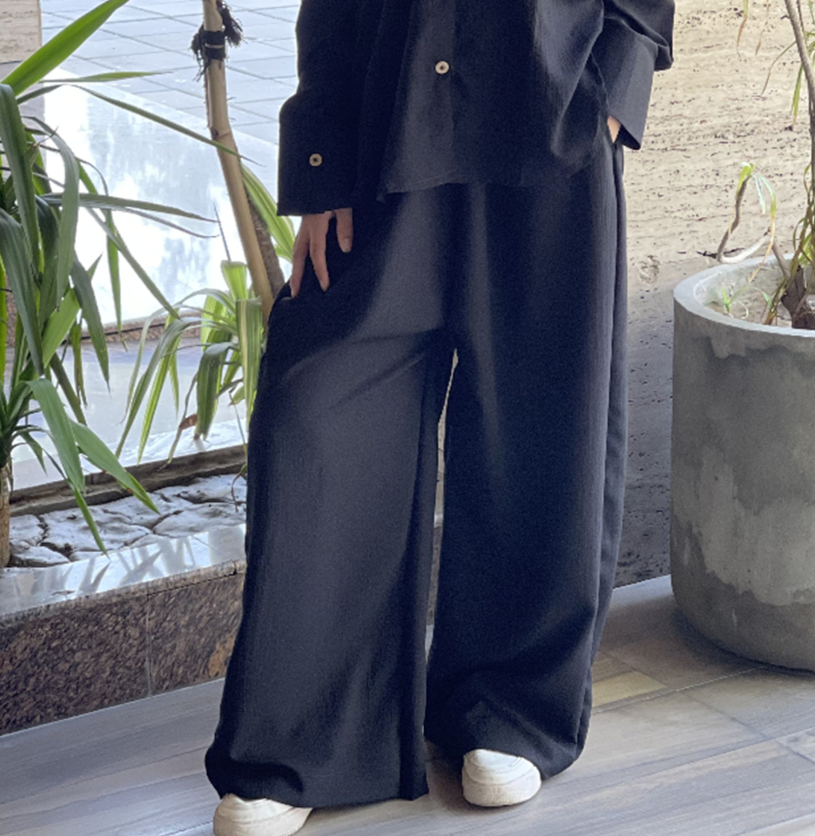 Premium Black Wide Leg Trouser