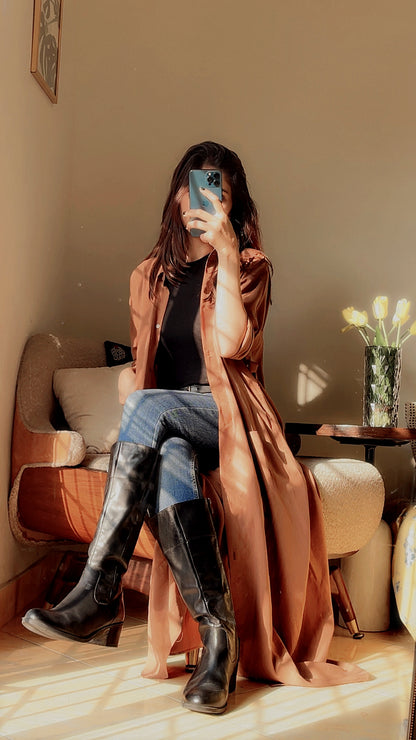 Camel Brown Cardigan / Long Shirt