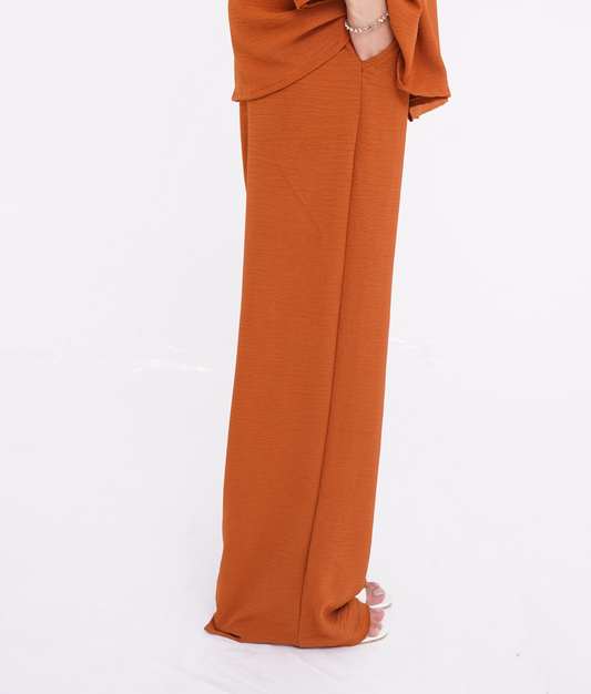 Rust Orange Wide Leg Trouser