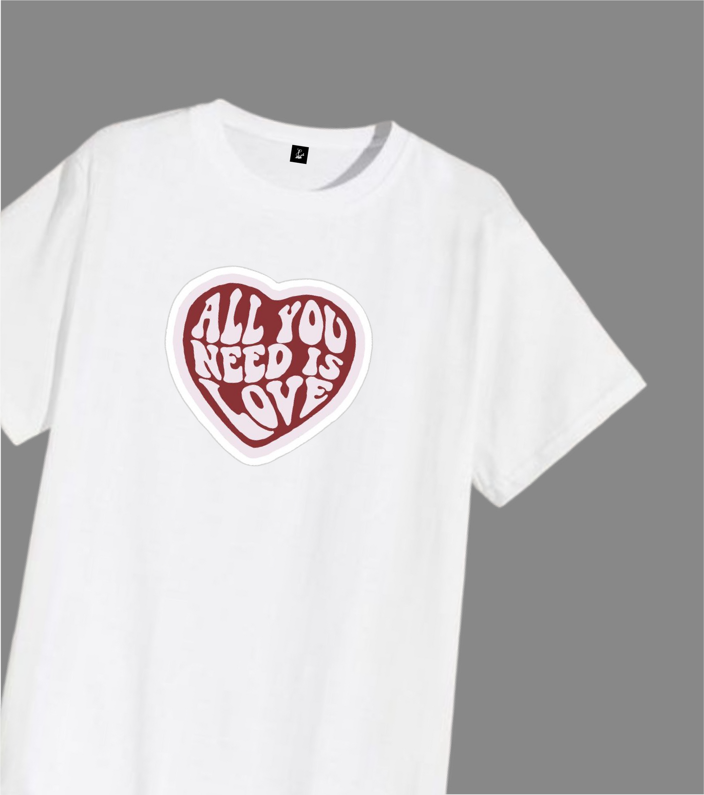 ALL YOU NEED IS LOVE SLIM-FIT WHITE TEE