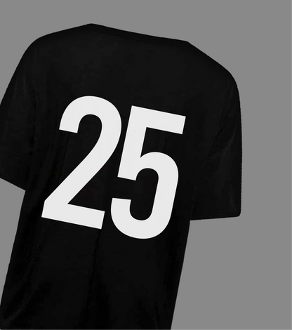 DROPOUT 25 OVERSIZED BLACK TEE