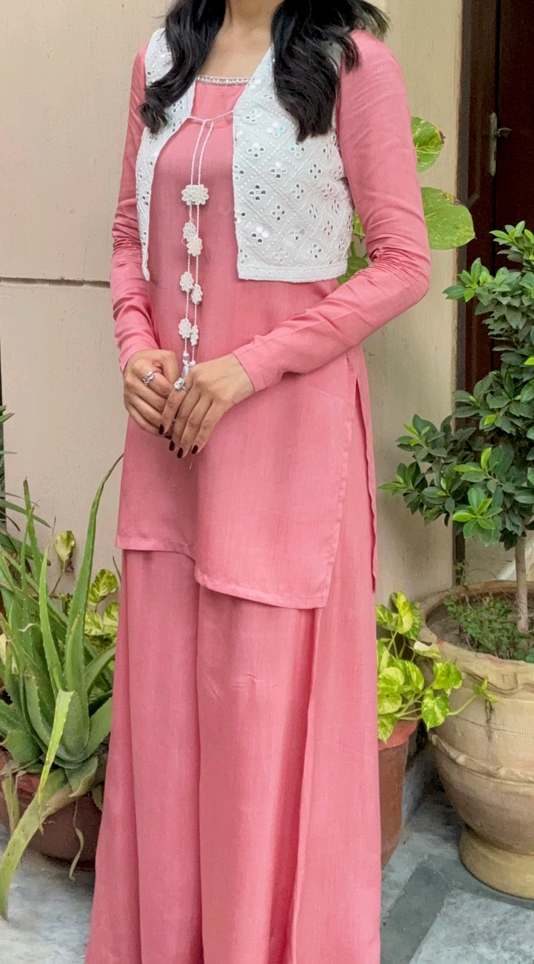 Blush Pink Sharara Set