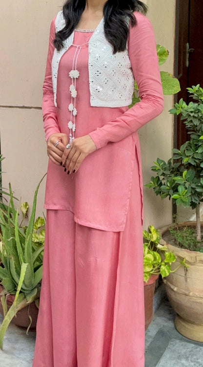 Blush Pink Sharara Set