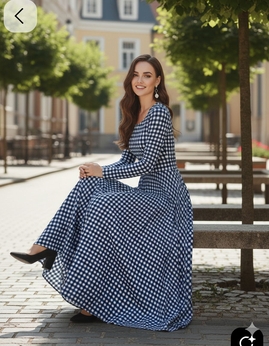 Checked Maxi
