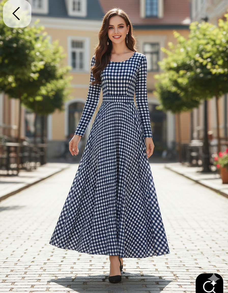 Checked Maxi