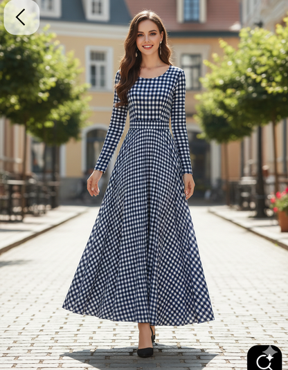 Checked Maxi