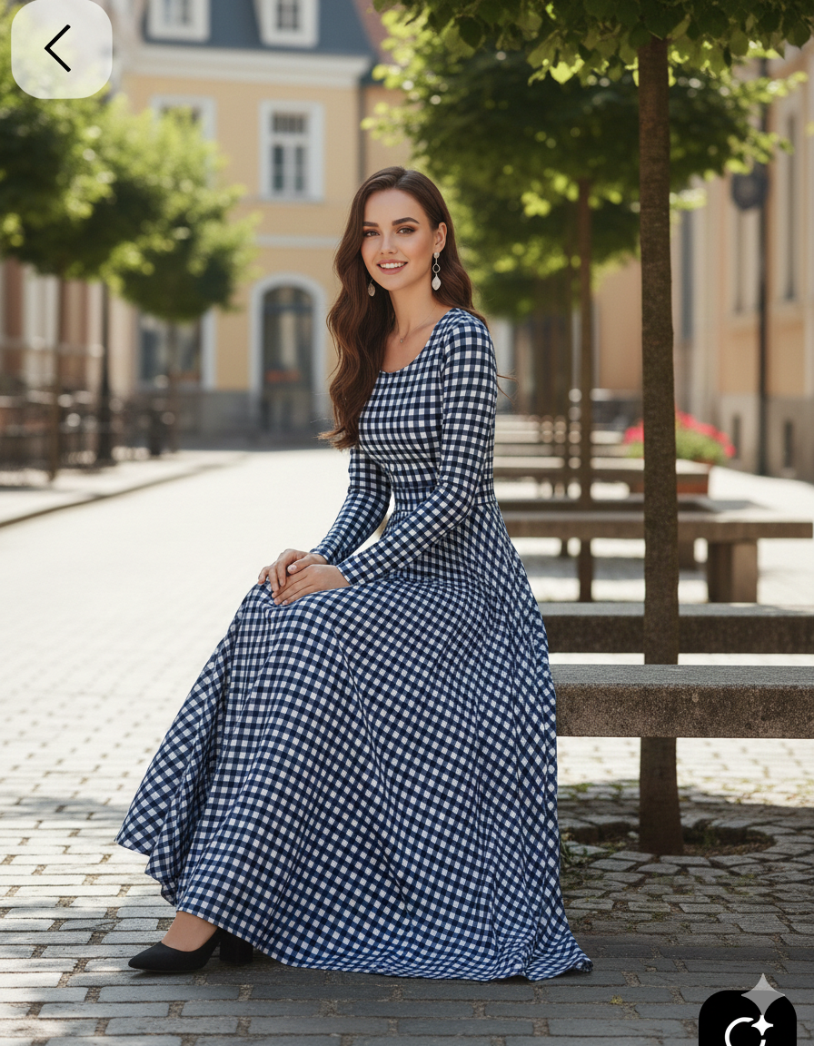 Checked Maxi