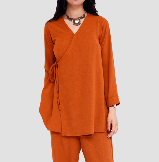 Rust Orange Stylish Top Shirt