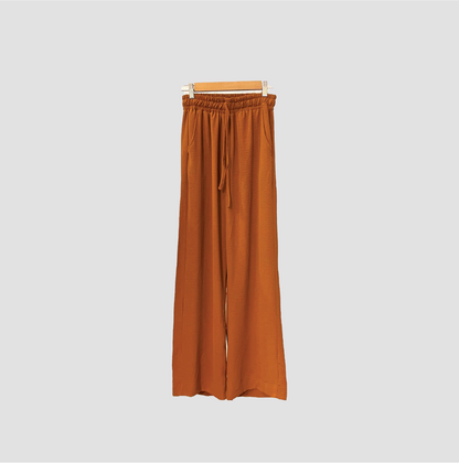 Rust Orange Wide Leg Trouser