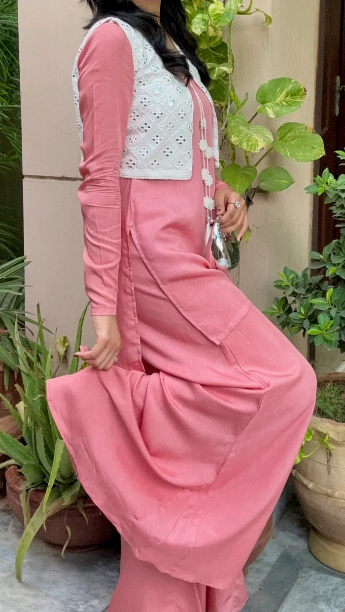Blush Pink Sharara Set