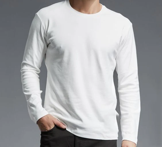 Plain Fit Full Sleeve Tee — White