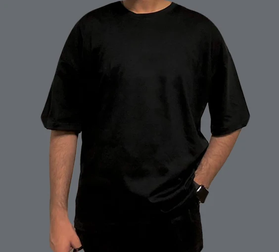 Plain Fit Oversized Tee — Black