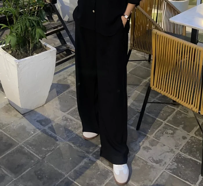 Premium Black Wide Leg Trouser